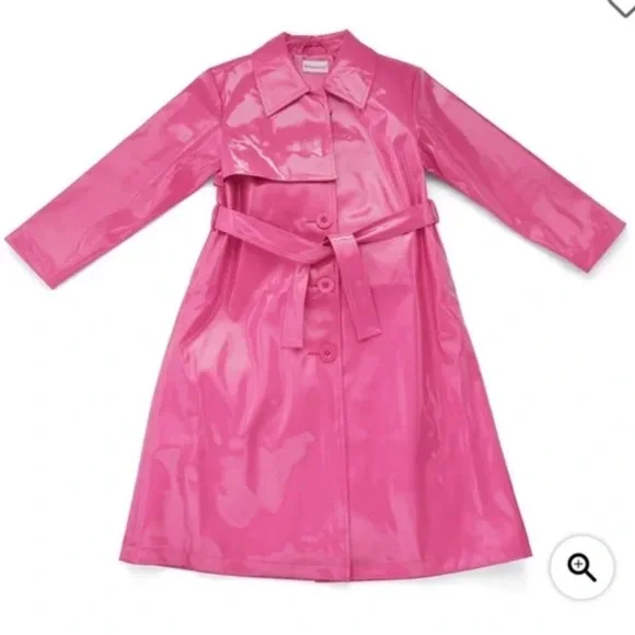 American Girl “Something Navy” Pink Raincoat for Girls size 7/8 small